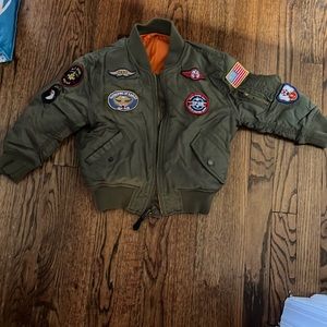 Baby bomber jacket. Top gun winter jacket. Size 2-3